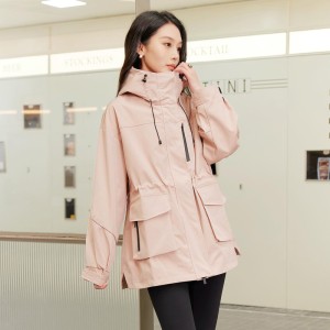 SG1189春季新款工装风外套韩版中长款宽松收腰显瘦外套女