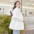 SG1188春季新款中长款收腰显瘦宽松连帽风衣外套女