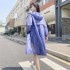 SG1195款2025夏季新款韩版长款过膝连帽大码宽松防晒衣薄外套女轻薄飘逸透气
